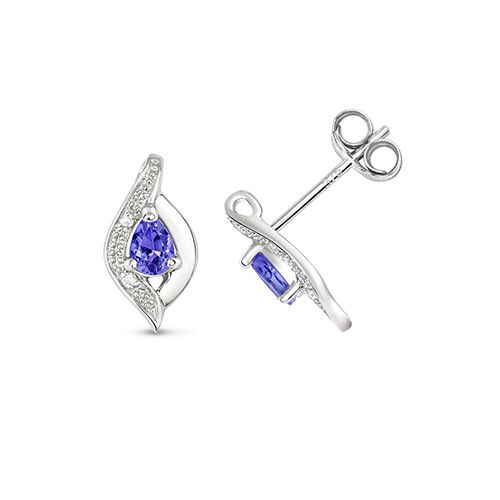 9CT TANZANITE STUDS