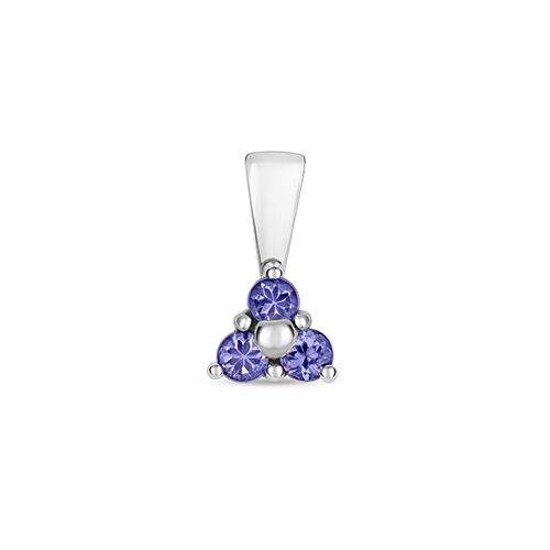 9CT TANZANITE 3 STONE PENDANT