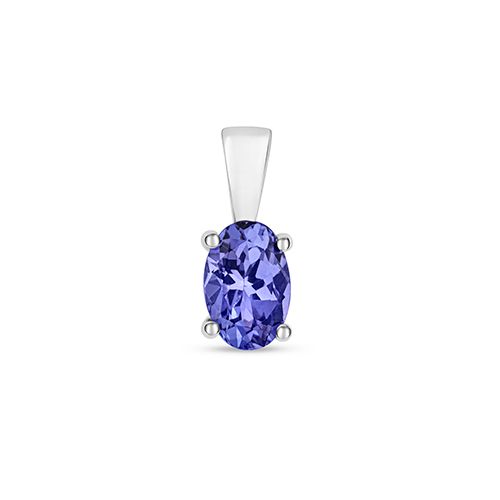 9CT TANZANITE CLAW SET PENDANT