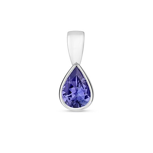 9CT TANZANITE RUBOVER PENDANT