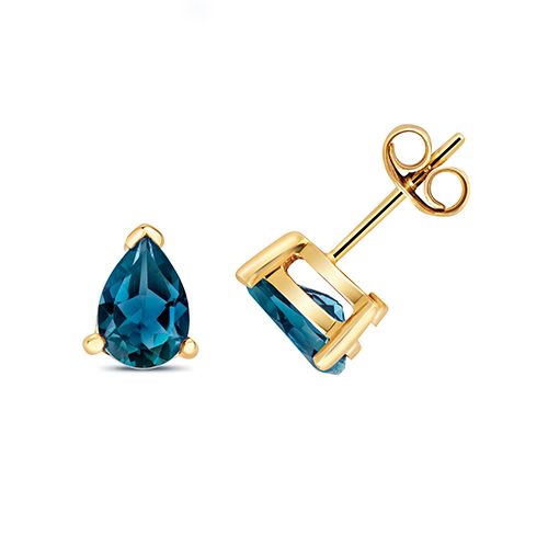9CT LONDON BLUE TOPAZ STUDS
