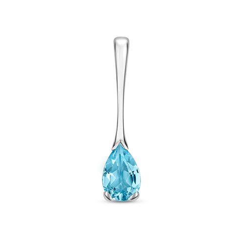 9CT BLUE TOPAZ PEAR SHAPE PENDANT