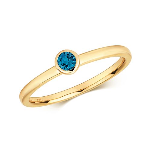 9CT LONDON BLUE TOPAZ RING