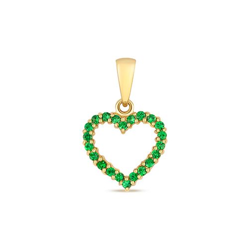 9CT TSAVORITE HEART PENDANT