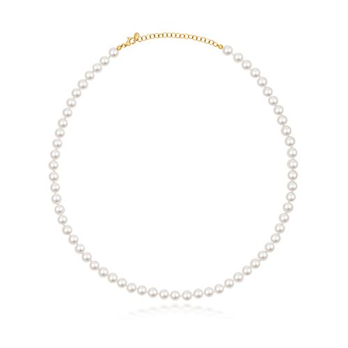 9CT FRESH WATER PEARL NECKLACE Y/G PRL/6MM