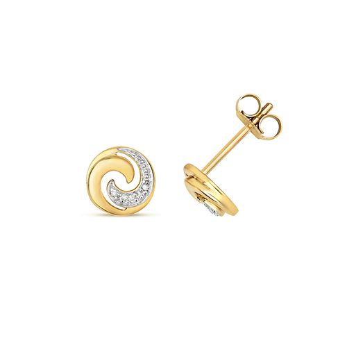 9CT DIAMOND SWIRL
