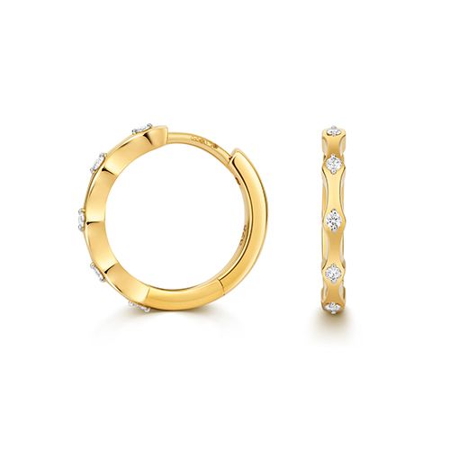 9CT 0.10CT DIAMOND HOOPS