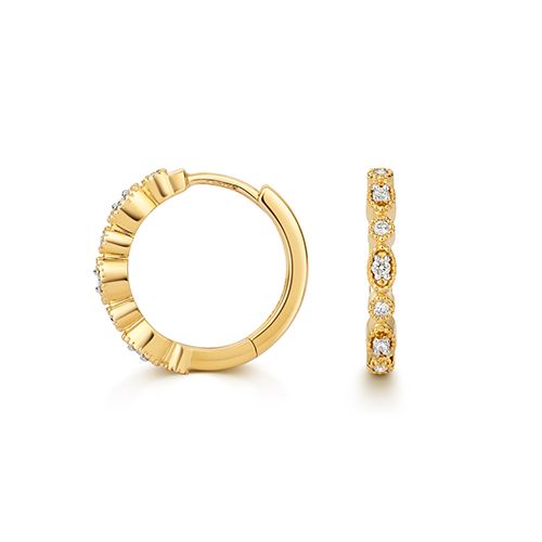 9CT 0.13CT DIAMOND HOOPS