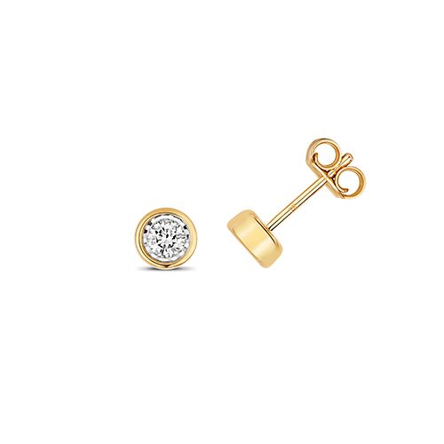 9CT 0.20CT DIAMOND ILLUSION RUBOVER STUDS