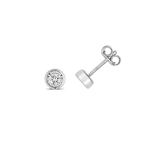 9CT 0.20CT DIAMOND ILLUSION RUBOVER STUDS