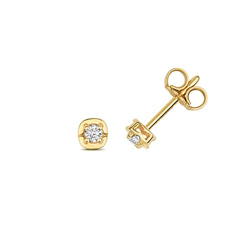 9CT 0.10CT DIAMOND EARRING STUDS
