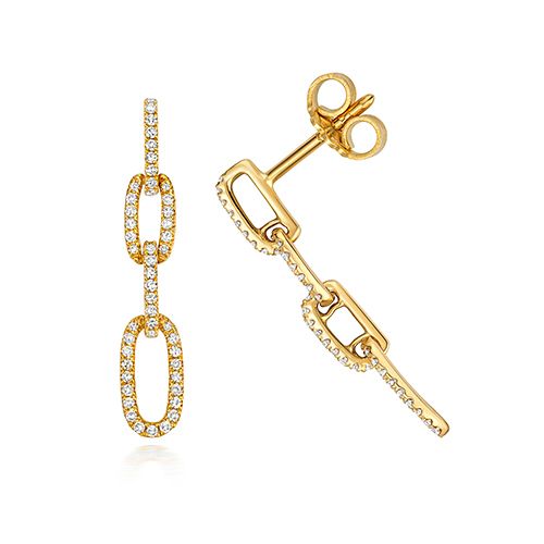 9CT 0.20CT DIAMOND DROP EARRING