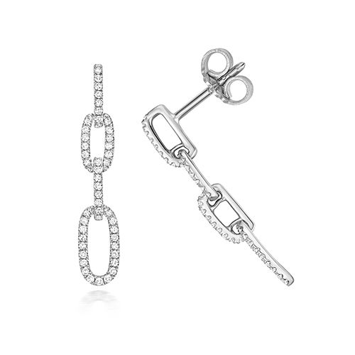 9CT 0.20CT DIAMOND DROP EARRING