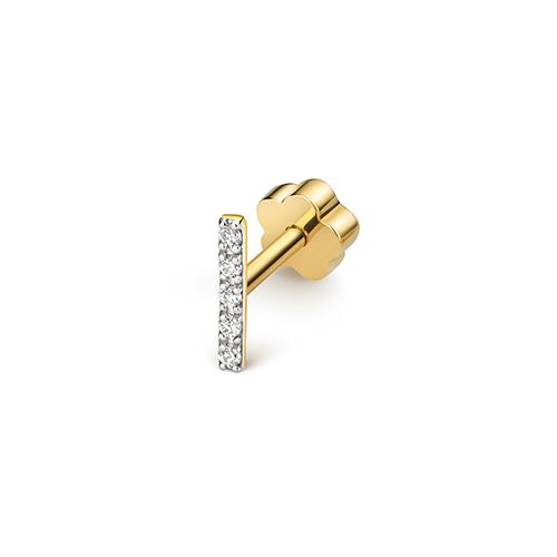 9CT DIAMOND CARTILAGE BAR STUD
