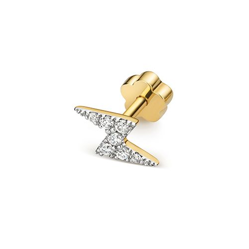9CT DIAMOND CARTILAGE BOLT STUD