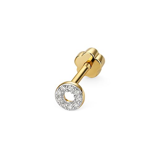 9CT DIAMOND CARTILAGE CIRCLE STUD