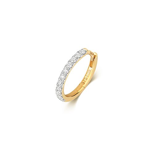 9CT 0.11CT DIAMOND CARTILAGE HOOP
