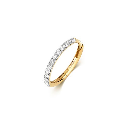9CT 0.14CT DIAMOND CARTILAGE HOOP