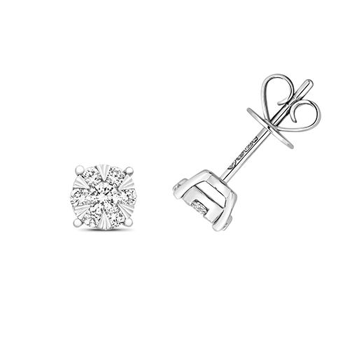 18CT 0.32CT DIAMOND BRILLIANT EARRINGS