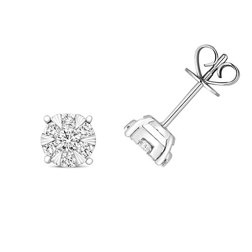 18CT 0.50CT DIAMOND BRILLIANT EARRINGS