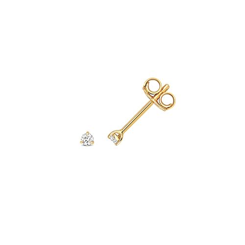 18CT DIAMOND 3 CLAW EARRING STUDS