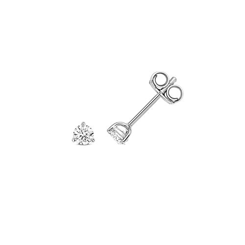 18CT 0.25CT DIAMOND 3 CLAW EARRING STUDS