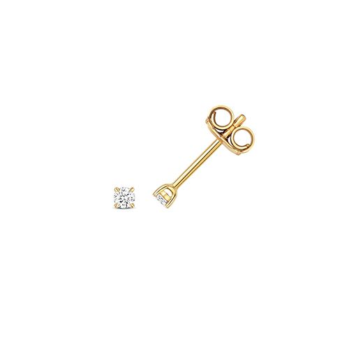 18CT 0.10CT DIAMOND 4 CLAW EARRING STUDS