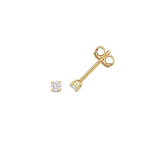 18CT 0.15CT DIAMOND 4 CLAW EARRING STUDS