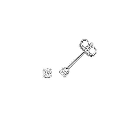 18CT 0.15CT DIAMOND 4 CLAW EARRING STUDS