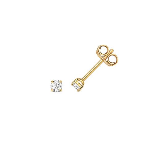 18CT 0.20CT DIAMOND 4 CLAW EARRING STUDS