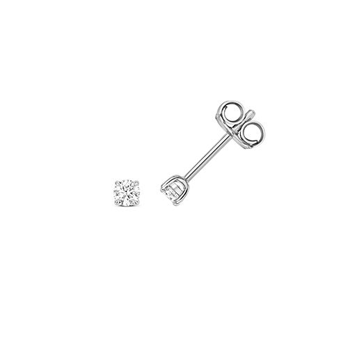 18CT 0.20CT DIAMOND 4 CLAW EARRING STUDS