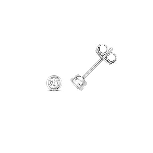 18CT 0.20CT DIAMOND RUBOVER EARRING STUDS