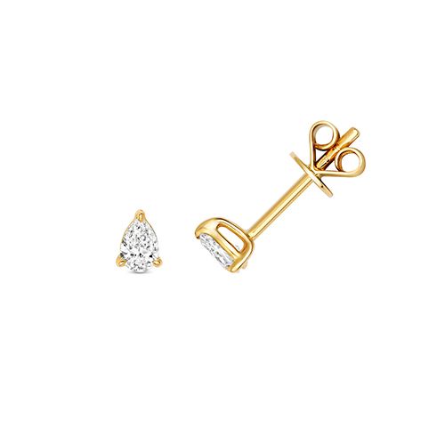 18CT 0.29CT DIAMOND PEAR SHAPE EARRING STUDS