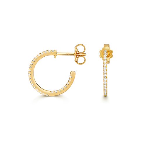18CT 0.24CT DIAMOND HOOPS