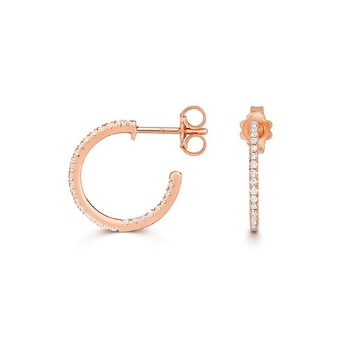 18CT 0.24CT DIAMOND HOOPS