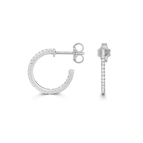 18CT 0.24CT DIAMOND HOOPS