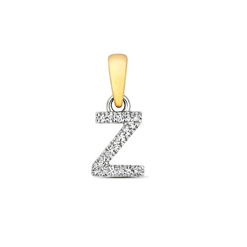 9CT DIAMOND INITIAL Z PENDANT