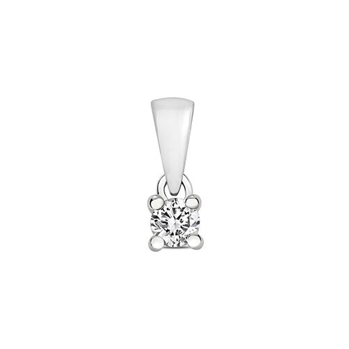 9CT DIAMOND 0.10CT 4 CLAW PENDANT