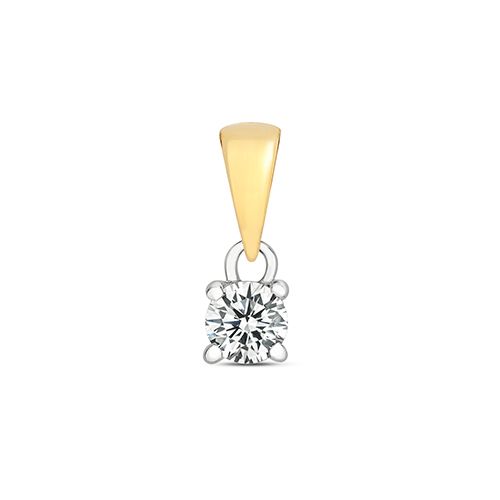 9CT DIAMOND 0.15CT 4 CLAW PENDANT