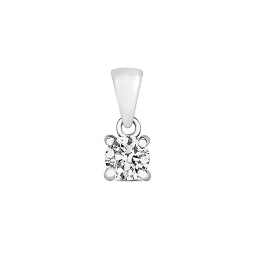 9CT DIAMOND 0.25CT 4 CLAW PENDANT