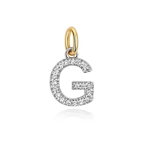 9CT DIAMOND INITIAL G PENDANT