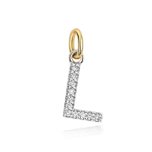 9CT DIAMOND INITIAL L PENDANT