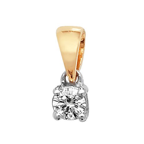 18CT DIAMOND 0.13CT 4 CLAW PENDANT