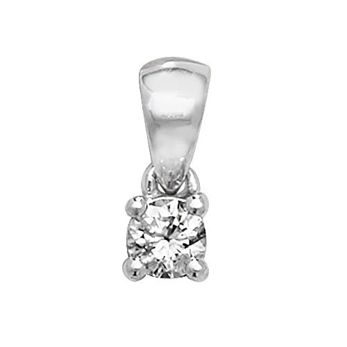 18CT DIAMOND 0.13CT 4 CLAW PENDANT