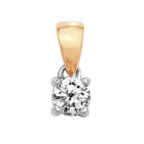 18CT DIAMOND 0.20CT 4 CLAW PENDANT
