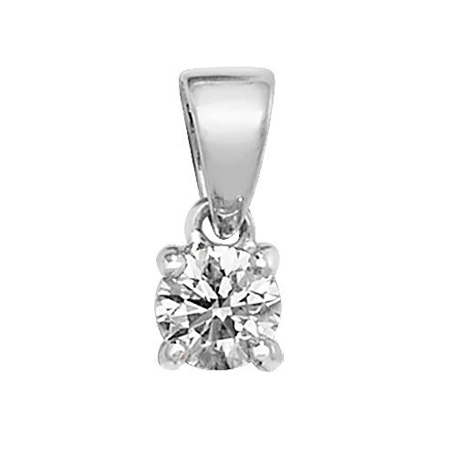 18CT DIAMOND 0.20CT 4 CLAW PENDANT