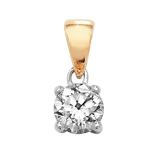 18CT DIAMOND 0.30CT 4 CLAW PENDANT