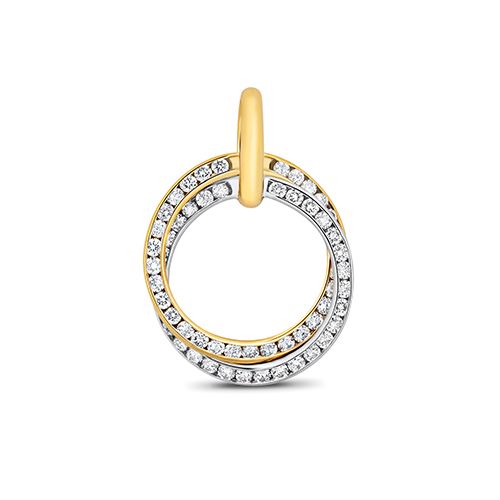 18CT DIAMOND 0.54CT 2 COLOUR PENDANT