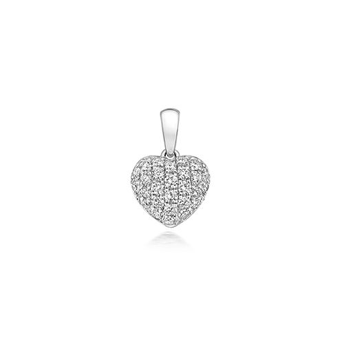 18CT DIAMOND 0.24CT HEART PENDANT