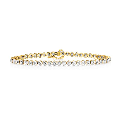 9CT DIAMOND 0.25CT TENNIS BRACELET